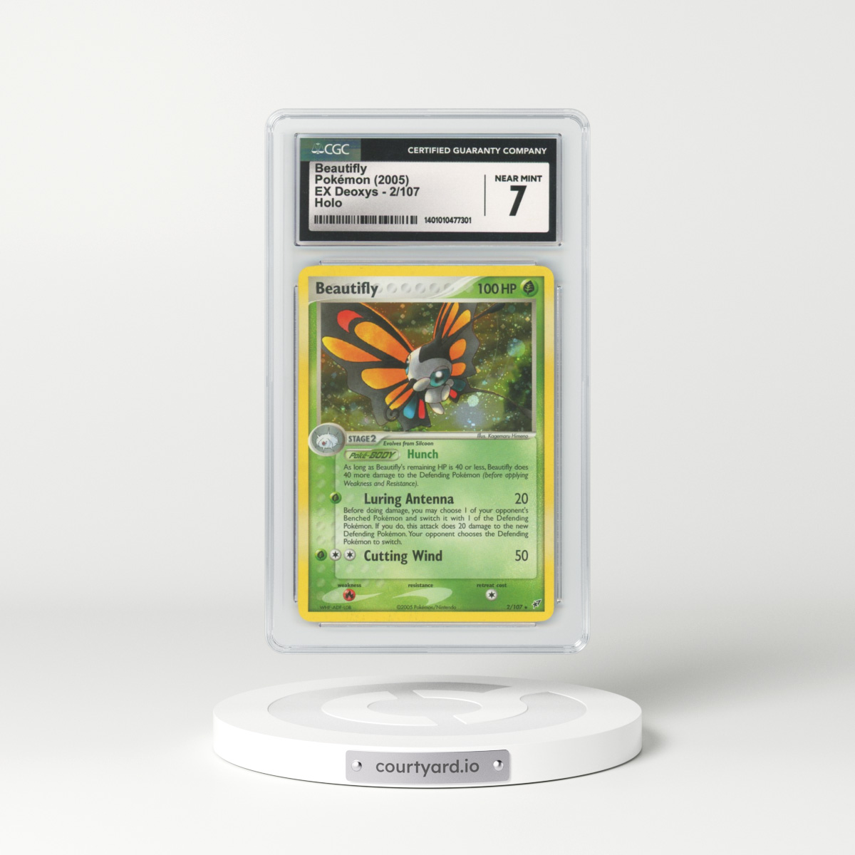 2005 EX Deoxys #2 Beautifly - Holo (CGC 7 NM)