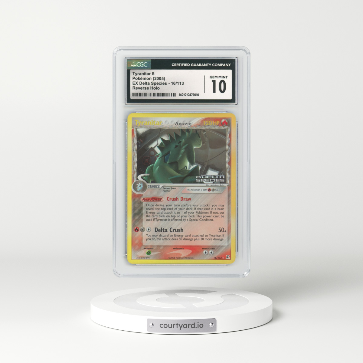 2005 EX Delta Species #16 Tyranitar - Holo (CGC 10 GEM MINT)