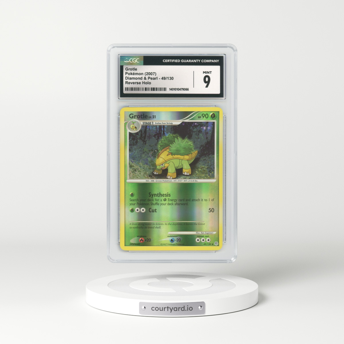 2007 Diamond & Pearl #49 Grotle - Holo (CGC 9 MINT)