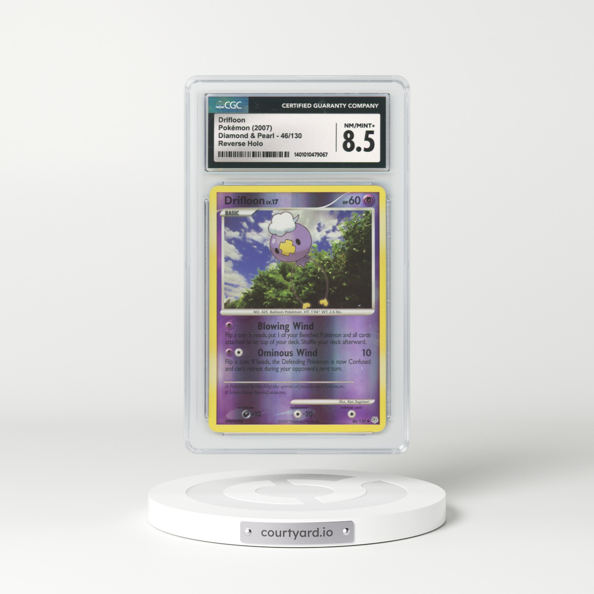 2007 Diamond & Pearl #46 Drifloon - Holo (CGC 8.5 NM-MT+)