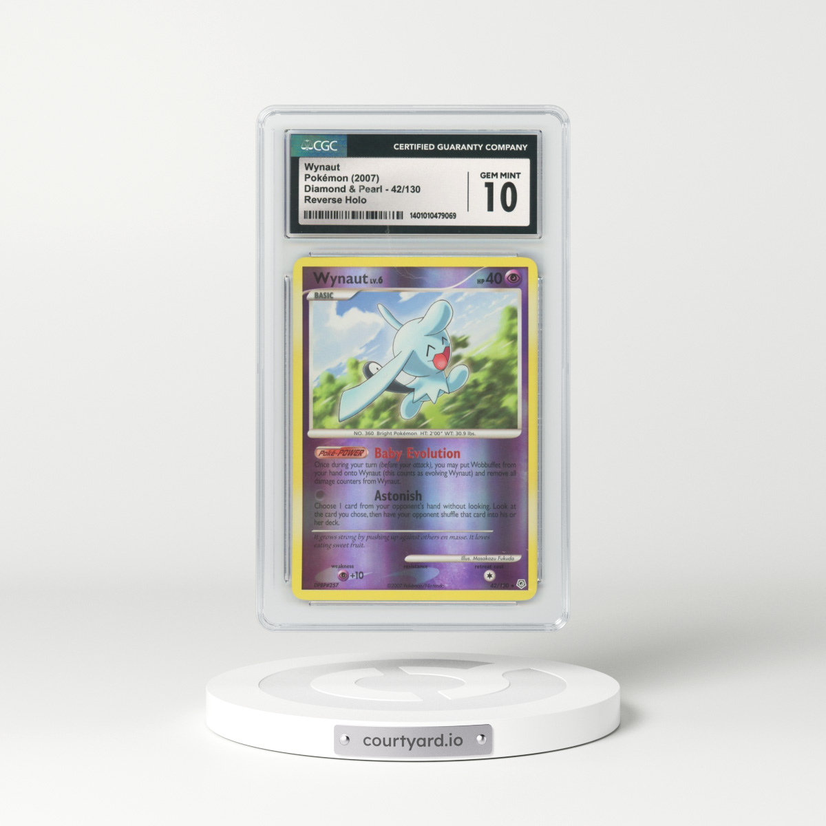 2007 Diamond & Pearl #42 Wynaut - Holo (CGC 10 GEM MINT)