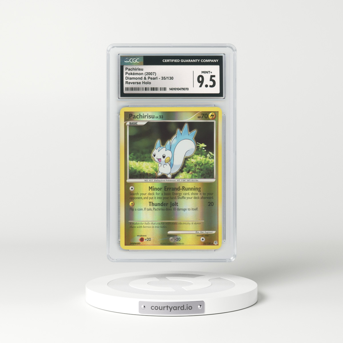 2007 Diamond & Pearl #35 Pachirisu - Holo (CGC 9.5 MINT+)