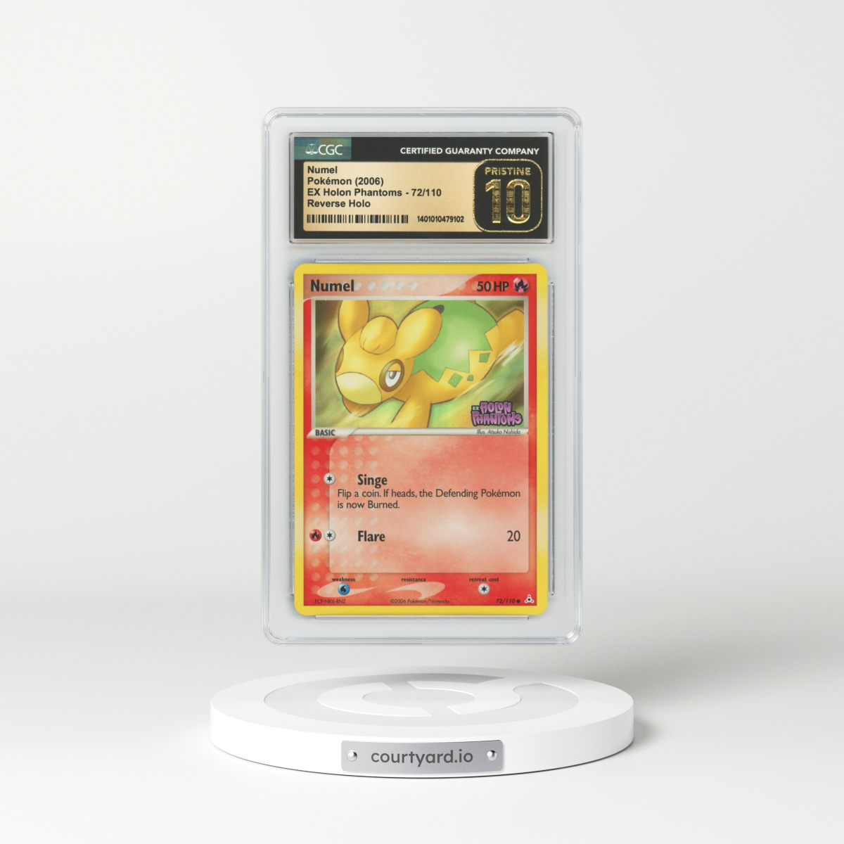 2006 EX Holon Phantoms #72 Numel - Holo (CGC 10 PRISTINE)