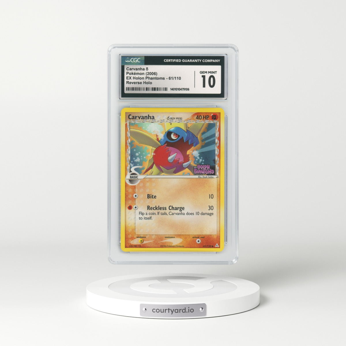 2006 EX Holon Phantoms #61 Carvanha - Holo (CGC 10 GEM MINT)