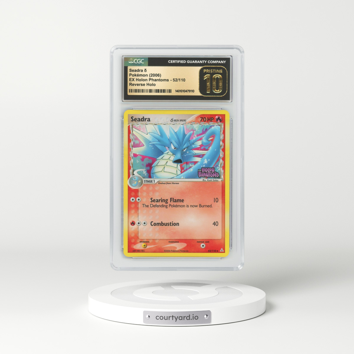 2006 EX Holon Phantoms #52 Seadra - Holo (CGC 10 PRISTINE)