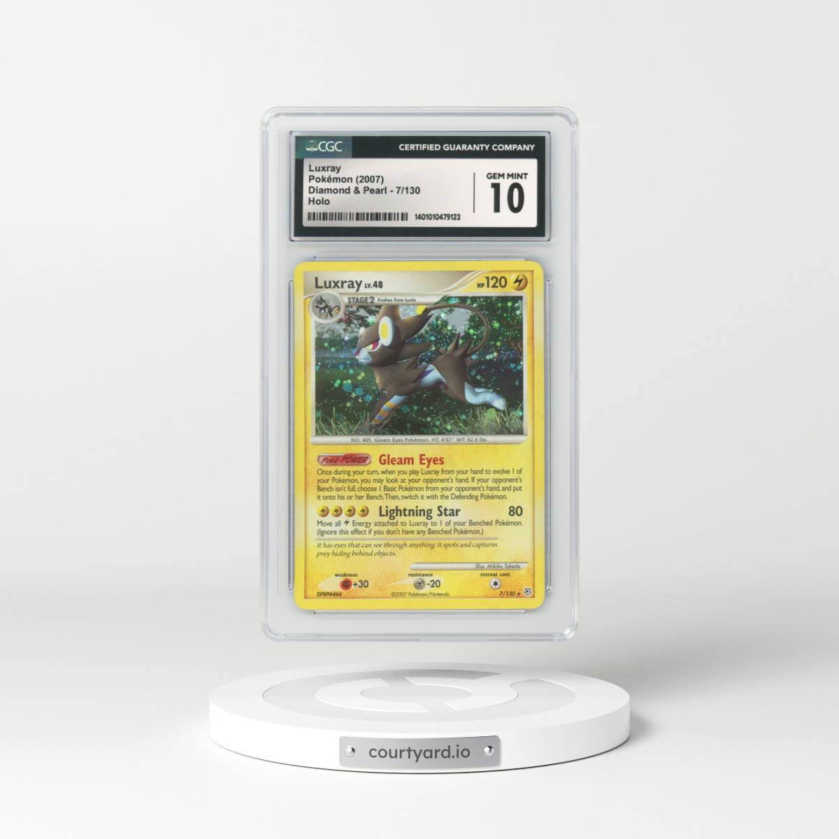 2007 Diamond & Pearl #7 Luxray - Holo (CGC 10 GEM MINT)
