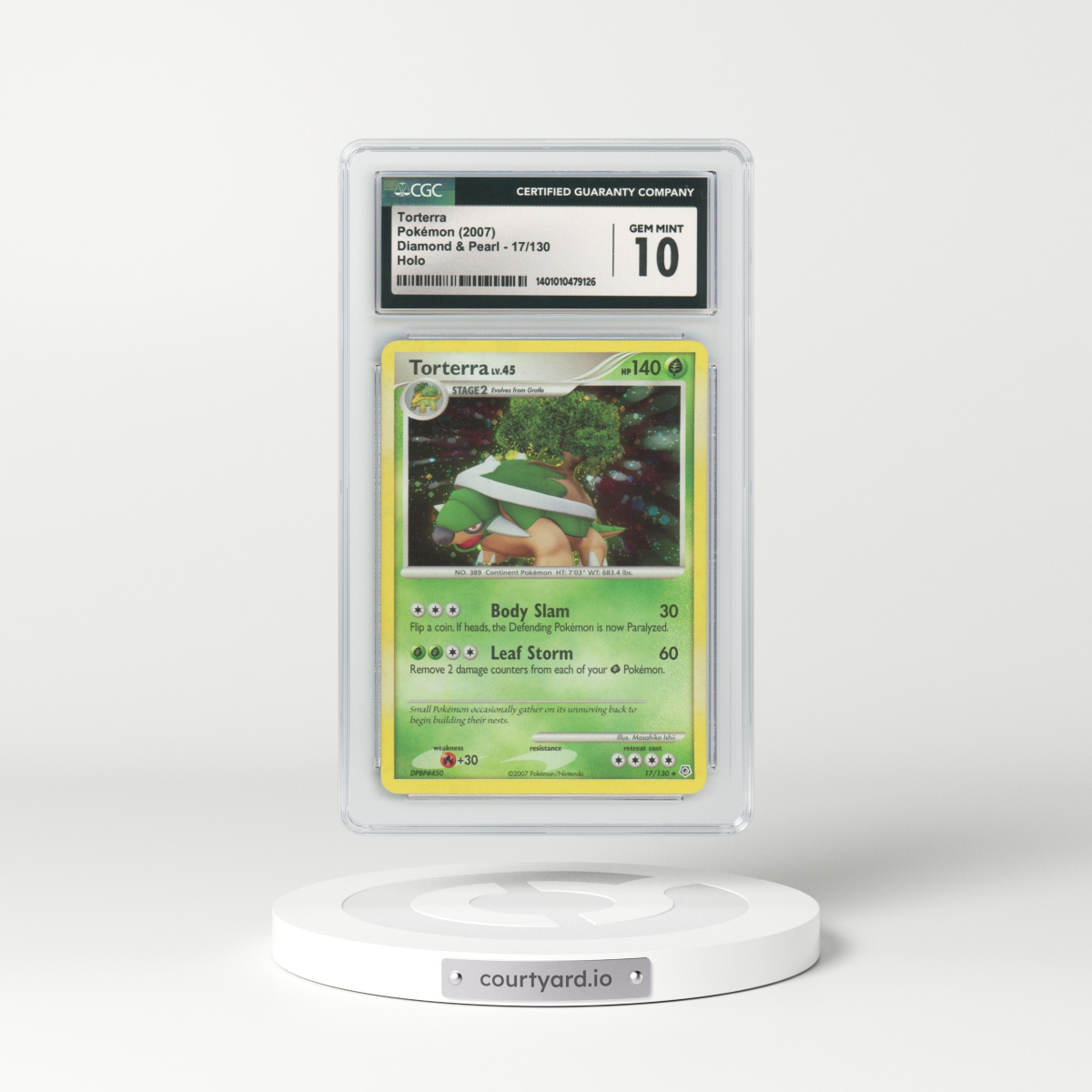2007 Diamond & Pearl #17 Torterra - Holo (CGC 10 GEM MINT)