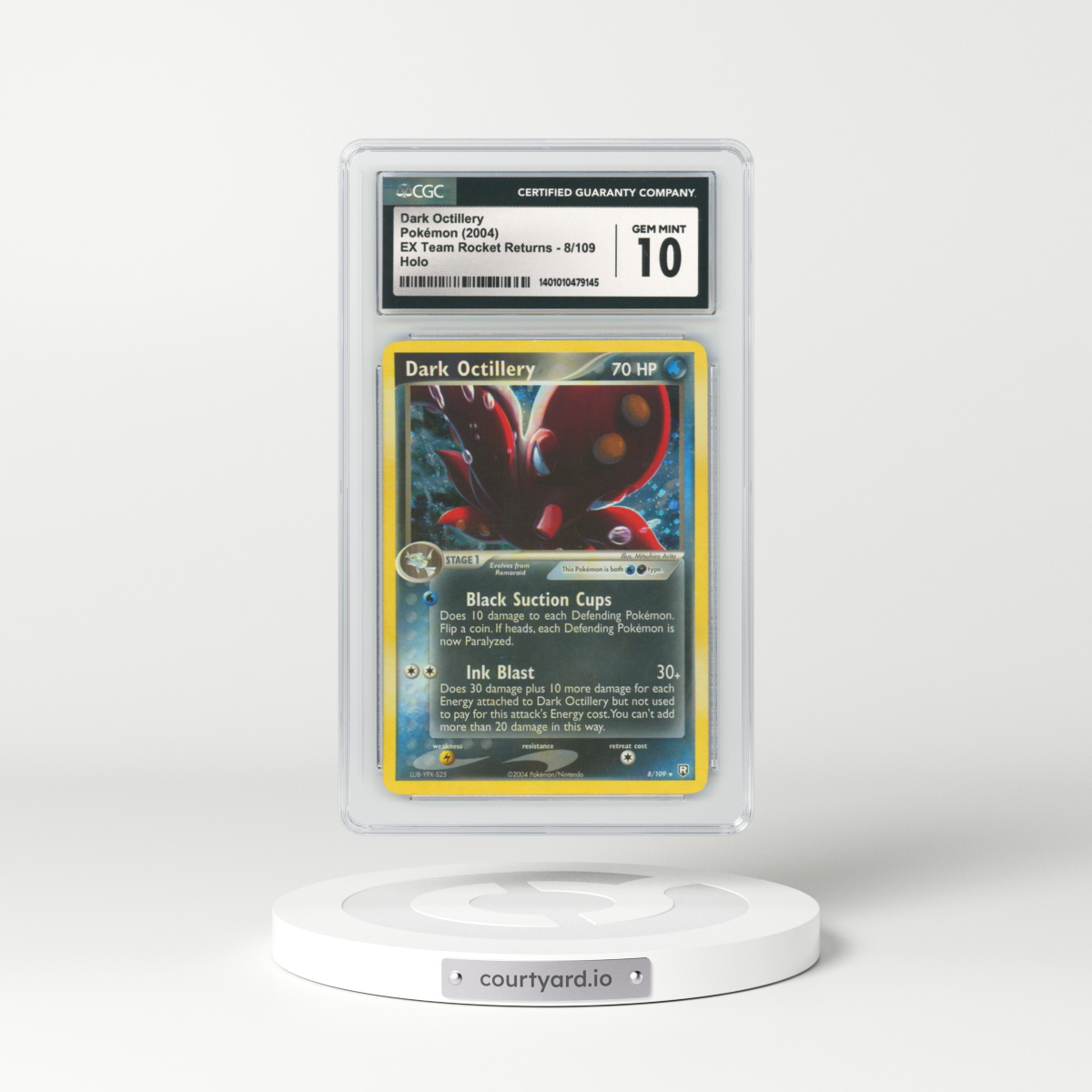 2004 EX Team Rocket Returns #8 Dark Octillery - Holo (CGC 10 GEM MINT)