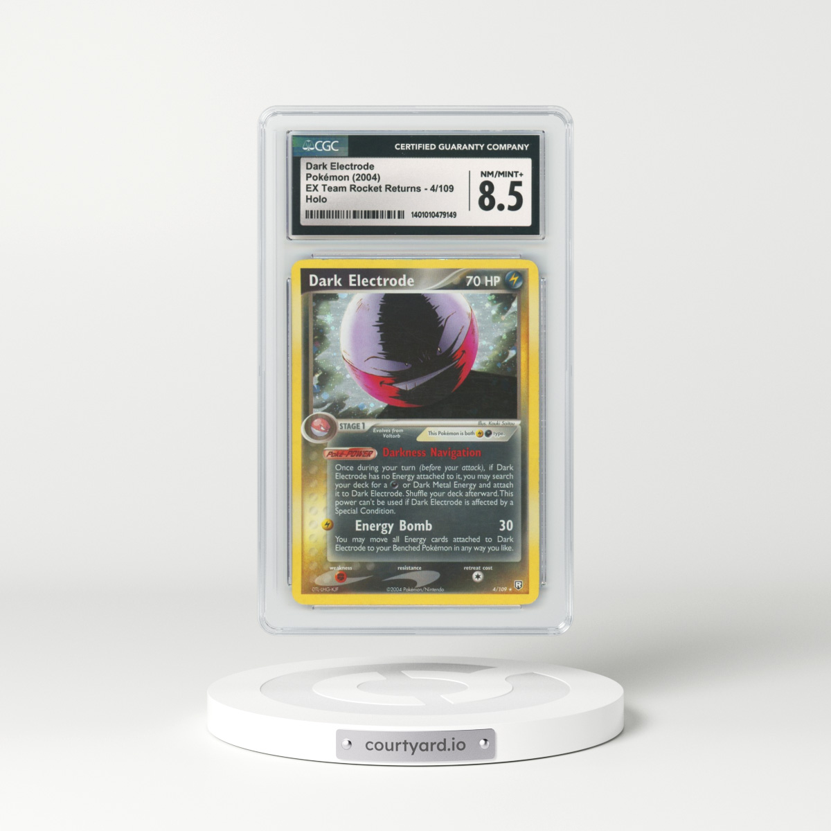 2004 EX Team Rocket Returns #4 Dark Electrode - Holo (CGC 8.5 NM-MT+)