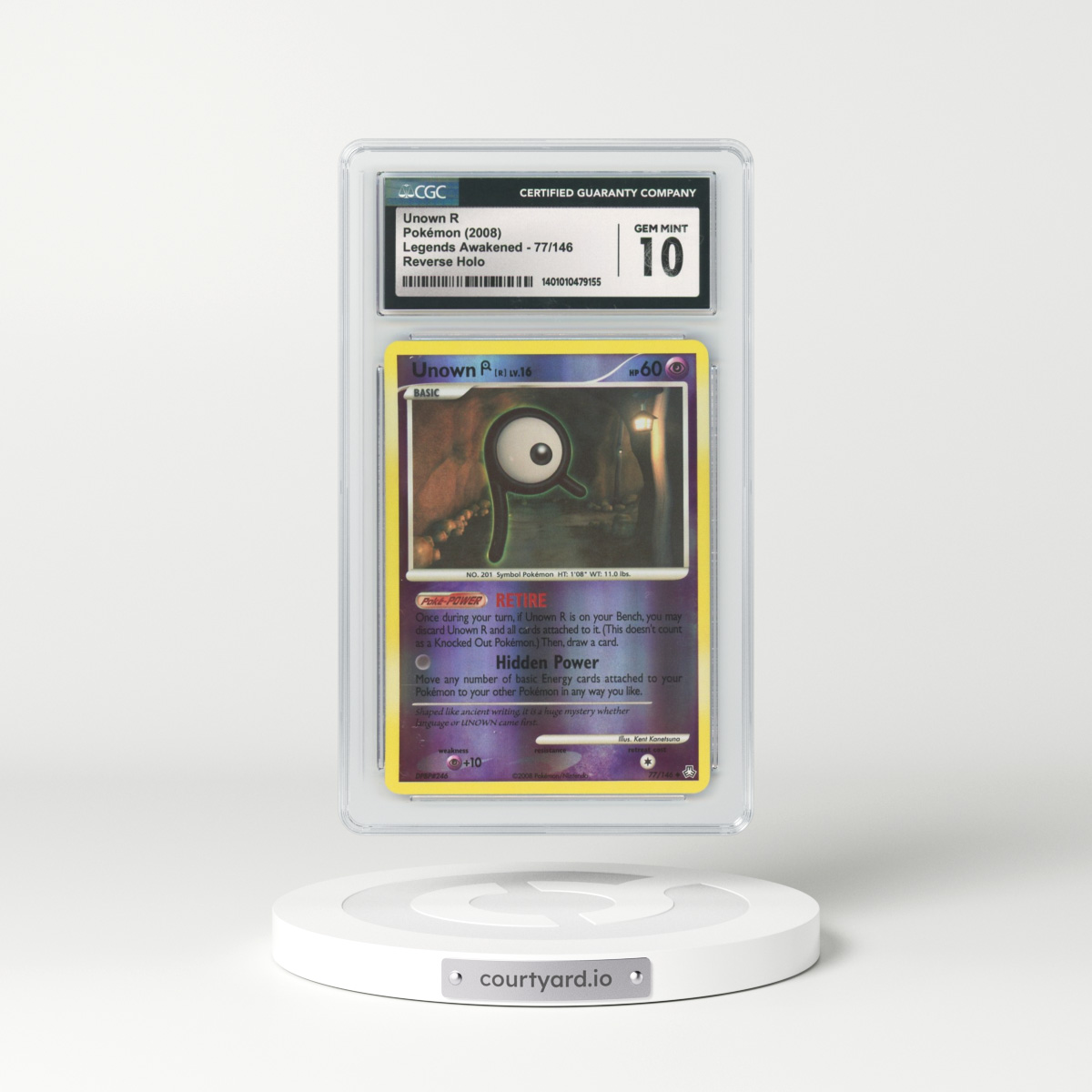 2008 Legends Awakened #77 Unown R - Holo (CGC 10 GEM MINT)