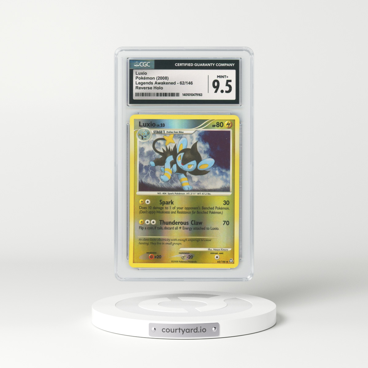 2008 Legends Awakened #62 Luxio - Holo (CGC 9.5 MINT+)