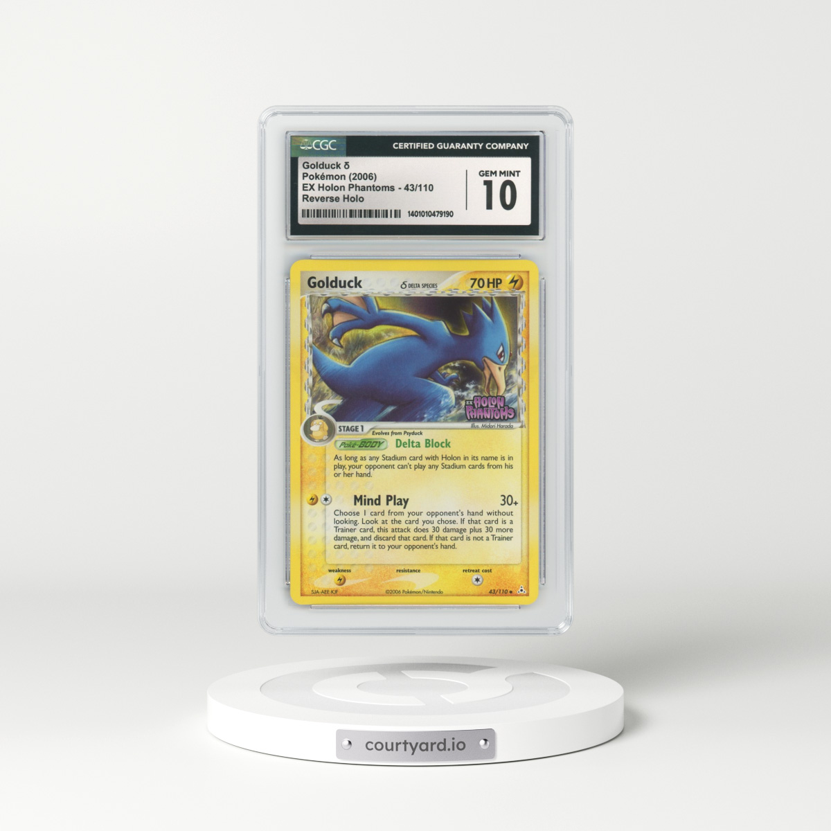 2006 EX Holon Phantoms #43 Golduck - Holo (CGC 10 GEM MINT)