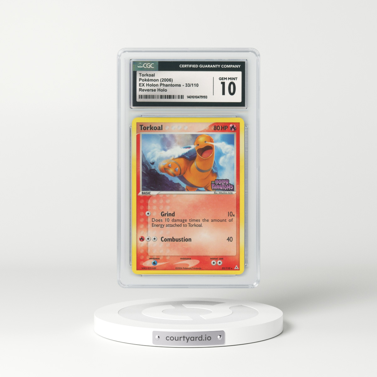 2006 EX Holon Phantoms #33 Torkoal - Holo (CGC 10 GEM MINT)