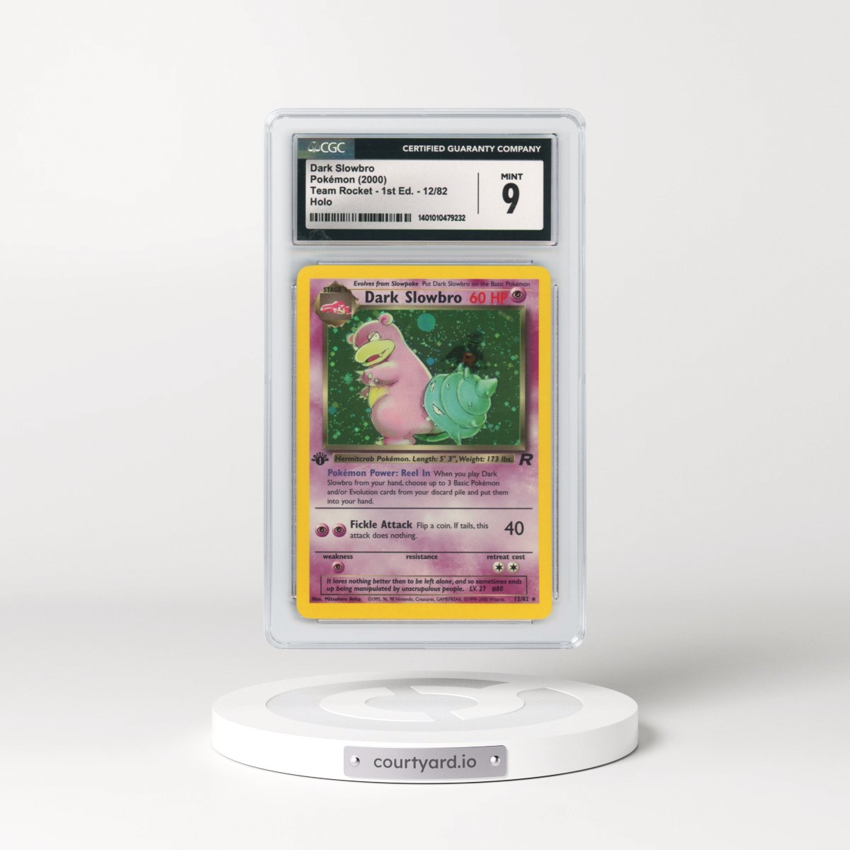 2000 Team Rocket #12 Dark Slowbro - 1st Edition Holo (CGC 9 MINT)