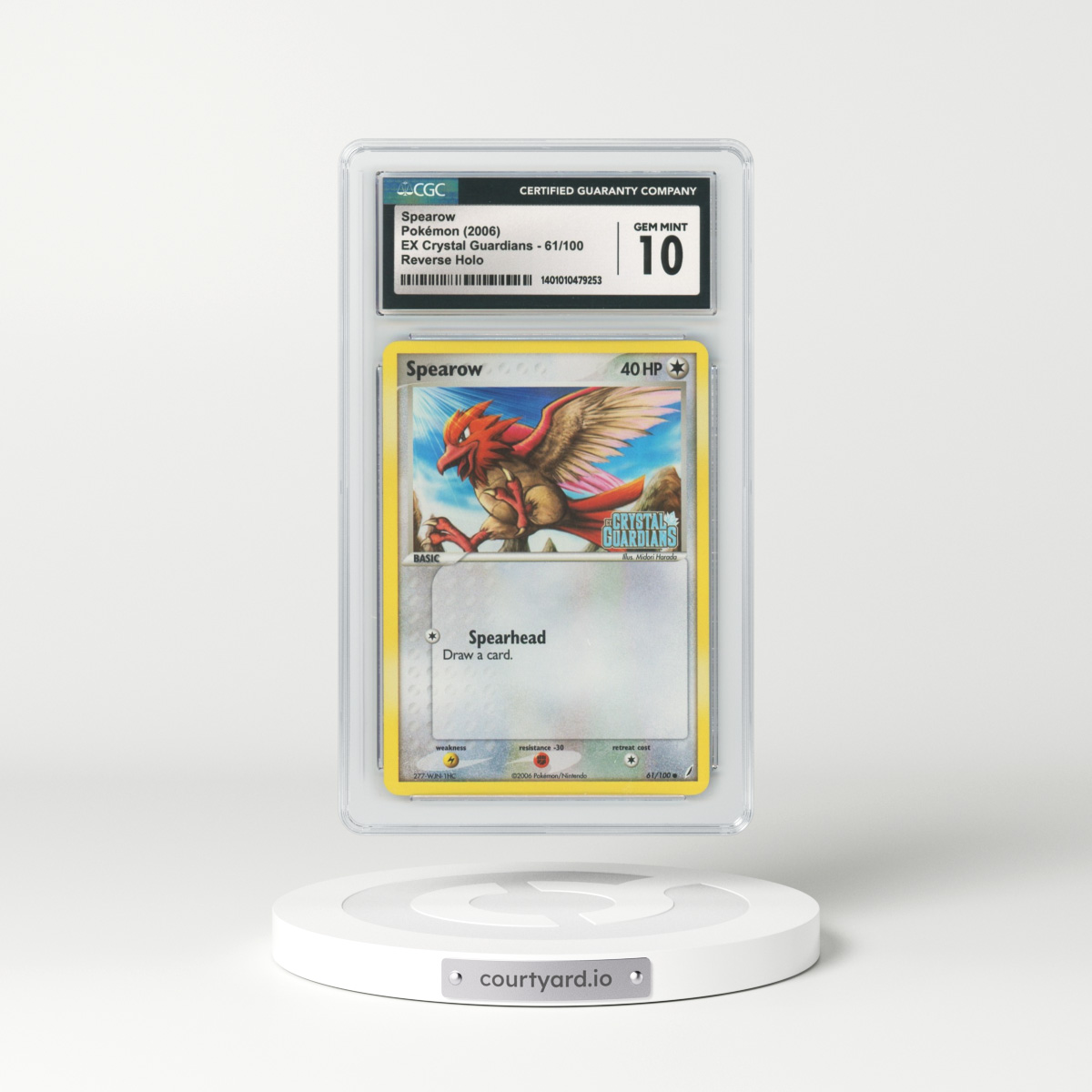 2006 EX Crystal Guardians #61 Spearow - Holo (CGC 10 GEM MINT)