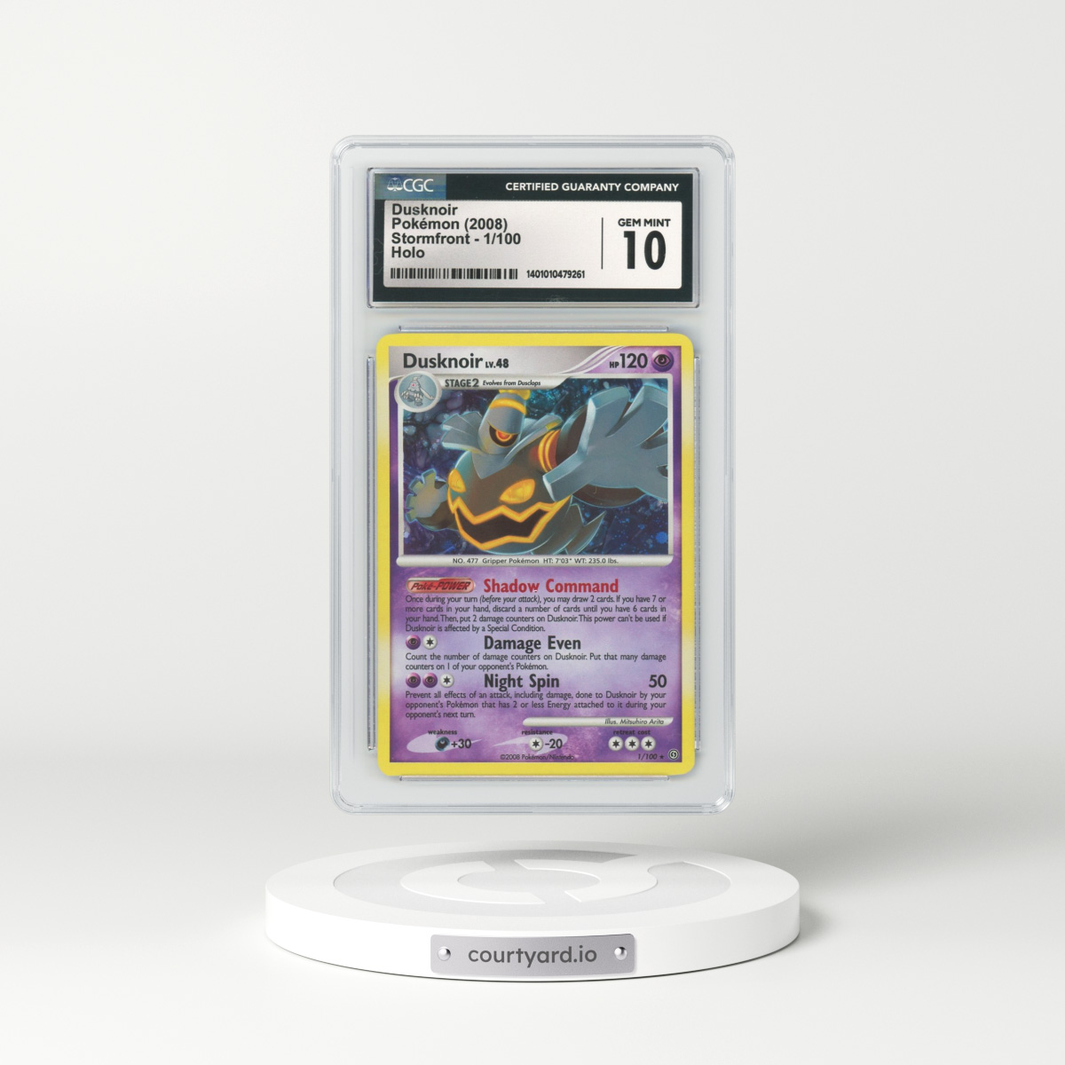 2008 Stormfront #1 Dusknoir - Holo (CGC 10 GEM MINT)