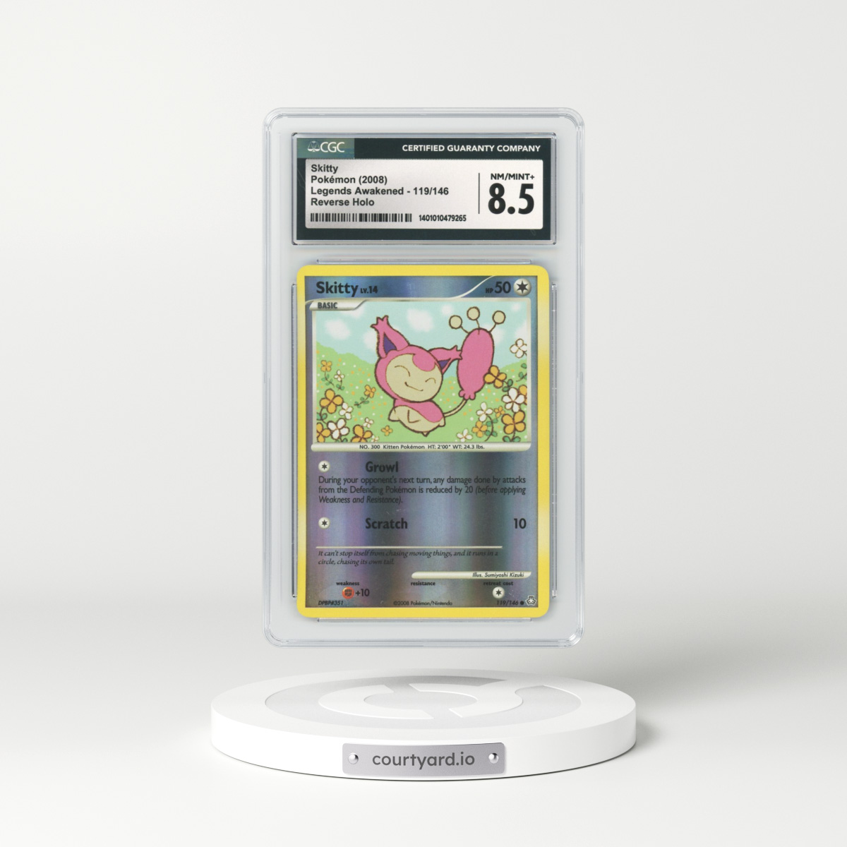 2008 Legends Awakened #119 Skitty - Holo (CGC 8.5 NM-MT+)