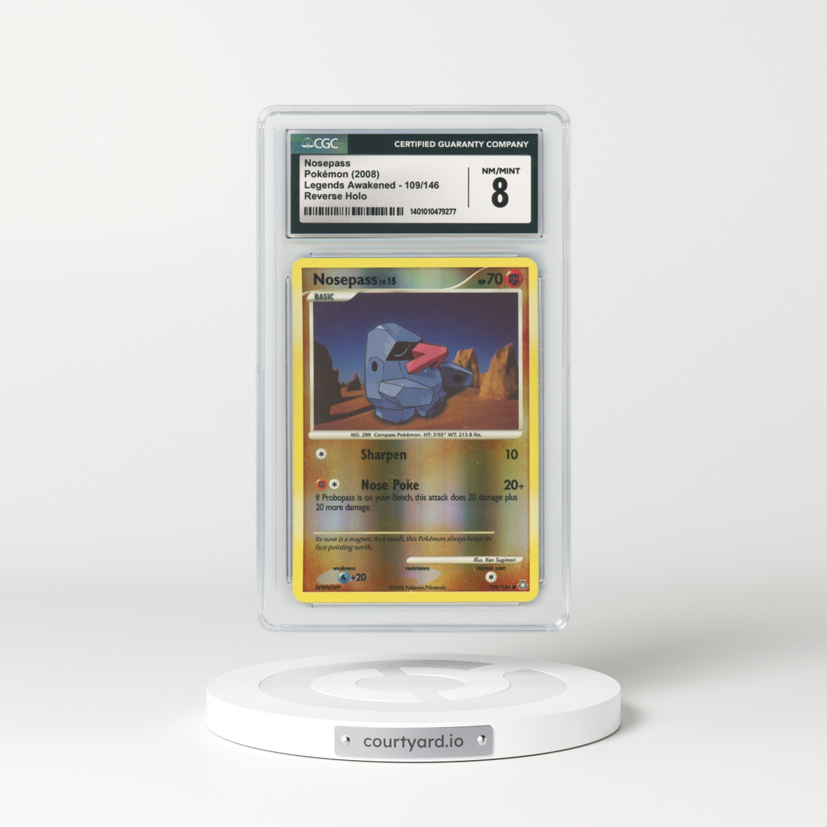 2008 Legends Awakened #109 Nosepass - Holo (CGC 8 NM-MT)