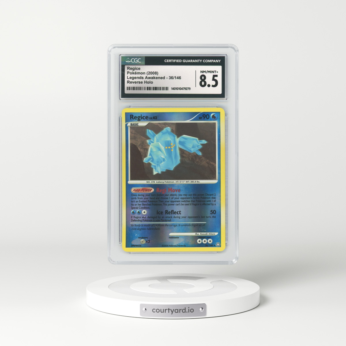2008 Legends Awakened #36 Regice - Holo (CGC 8.5 NM-MT+)