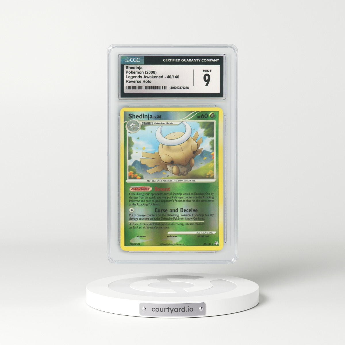 2008 Legends Awakened #40 Shedinja - Holo (CGC 9 MINT)