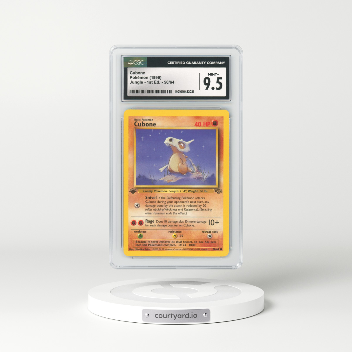 1999 Jungle #50 Cubone - 1st Edition (CGC 9.5 MINT+)