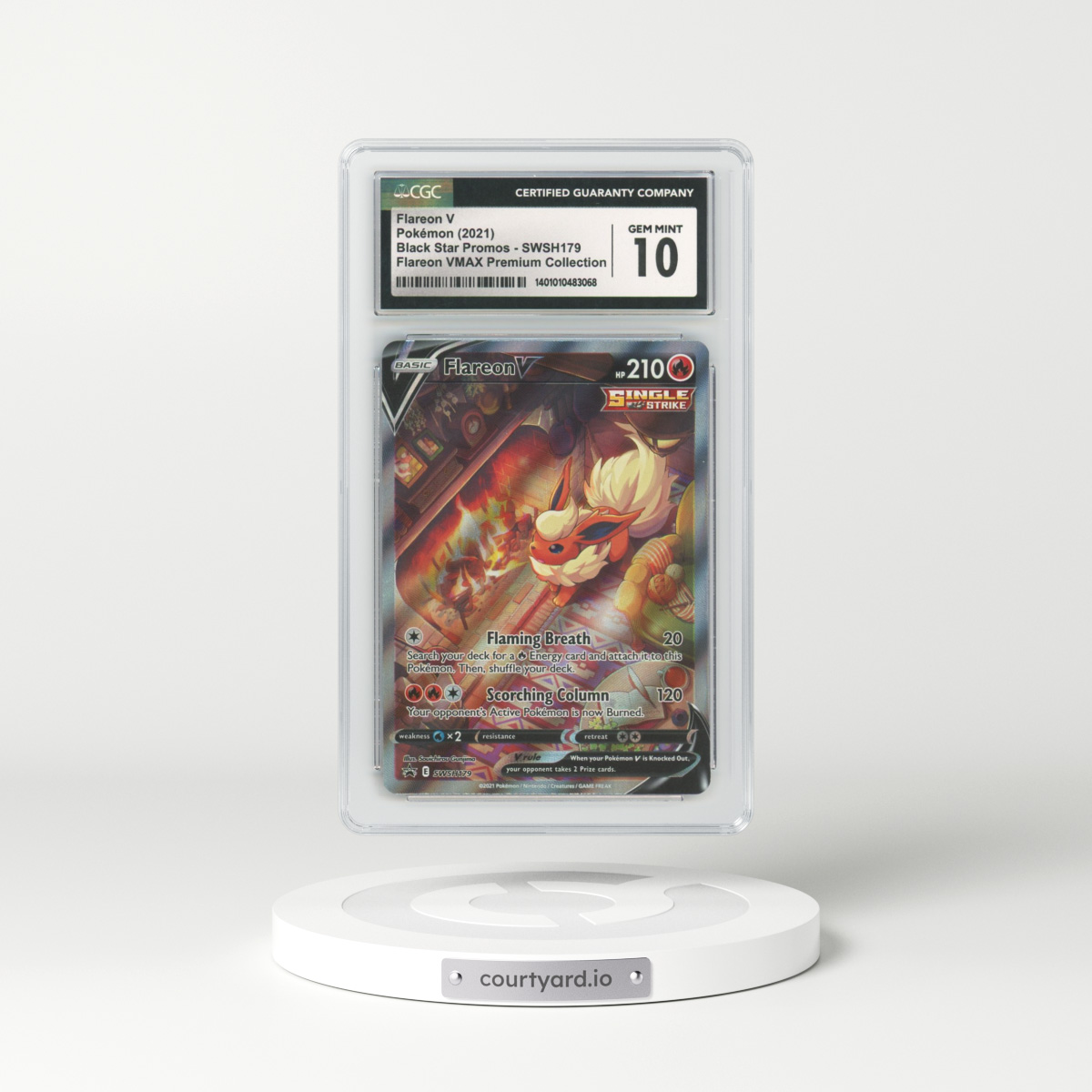 2021 Sword & Shield Promos #179 Flareon V - Full Art Holo (CGC 10 GEM MINT)