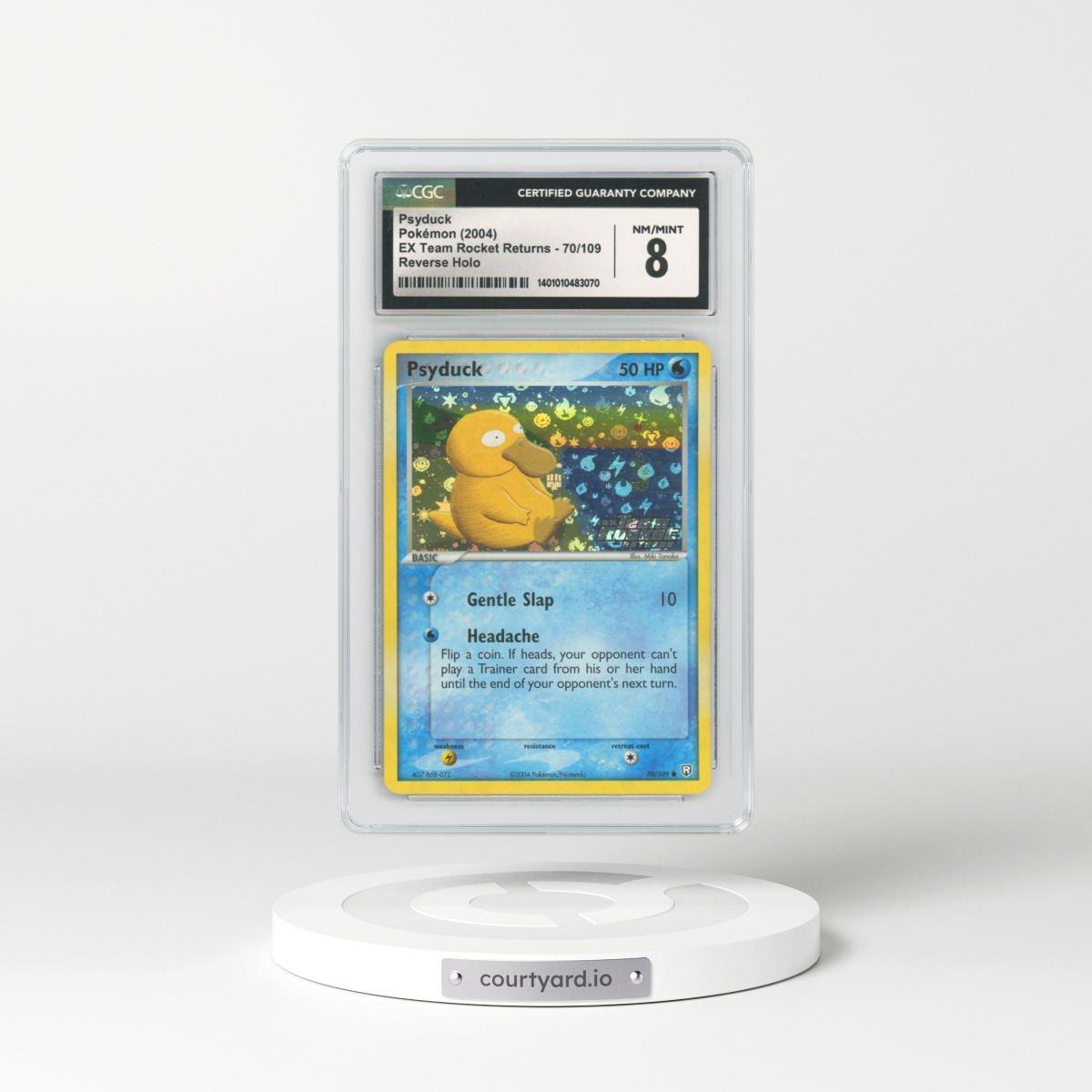 2004 EX Team Rocket Returns #70 Psyduck - Holo (CGC 8 NM-MT)