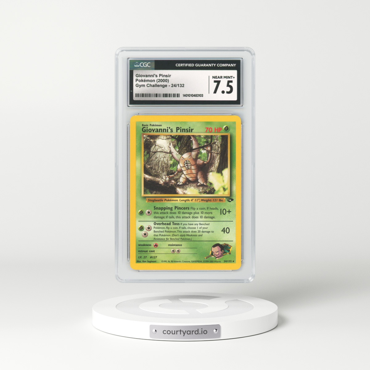 2000 Gym Challenge #24 Giovanni's Pinsir (CGC 7.5 NM+)