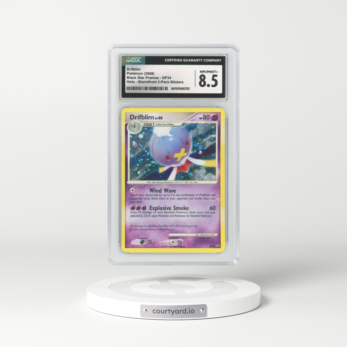 2008 DP Black Star Promos #DP34 Drifblim - Holo (CGC 8.5 NM-MT+)