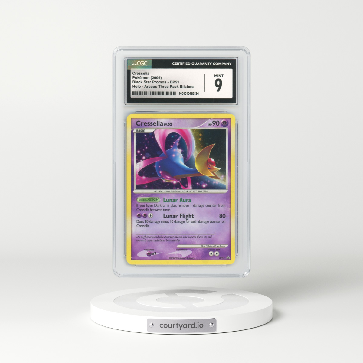 2009 DP Black Star Promos #DP51 Cresselia - Holo (CGC 9 MINT)