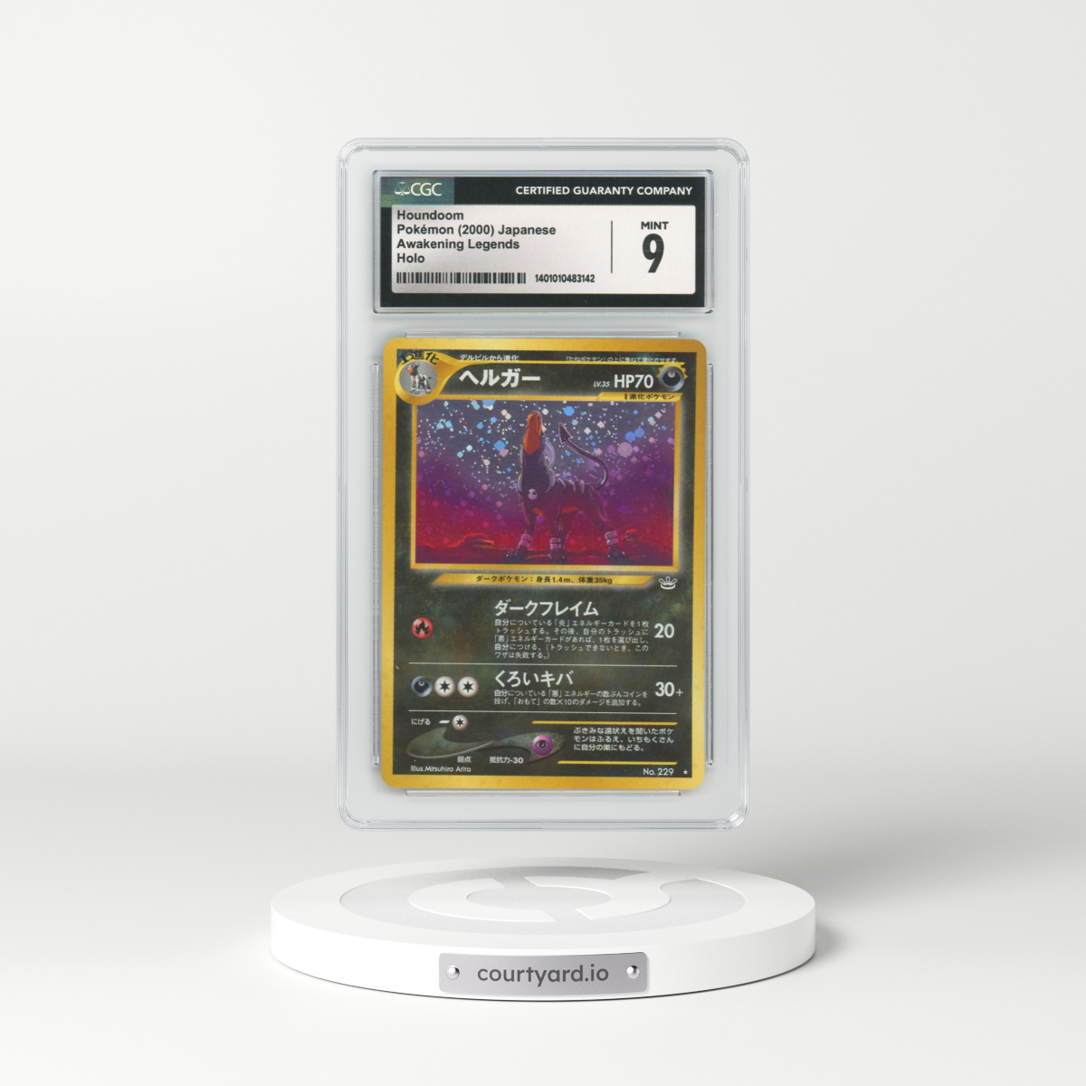 2000 Japanese Awakening Legends #229 Houndoom - Holo (CGC 9 MINT)