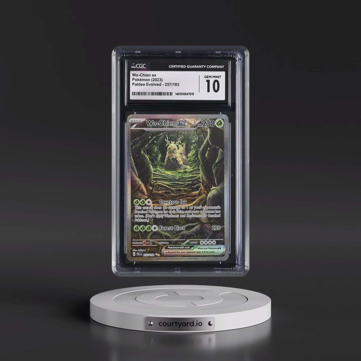 2023 Paldea Evolved - PAL EN #257/193 Wo-Chien ex - Special Illustration Rare (CGC 10 GEM MINT)