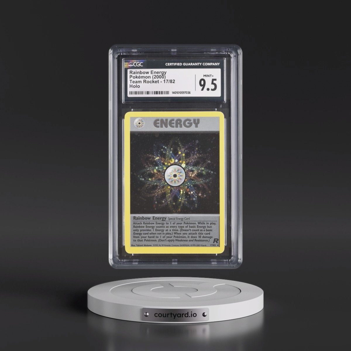 1999 Team Rocket #17/82 Rainbow Energy - Holo (CGC 9.5 MINT+)