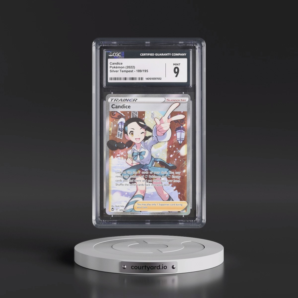 2022 Silver Tempest #189/195 Candice - Ultra Rare Holo (CGC 9 MINT)