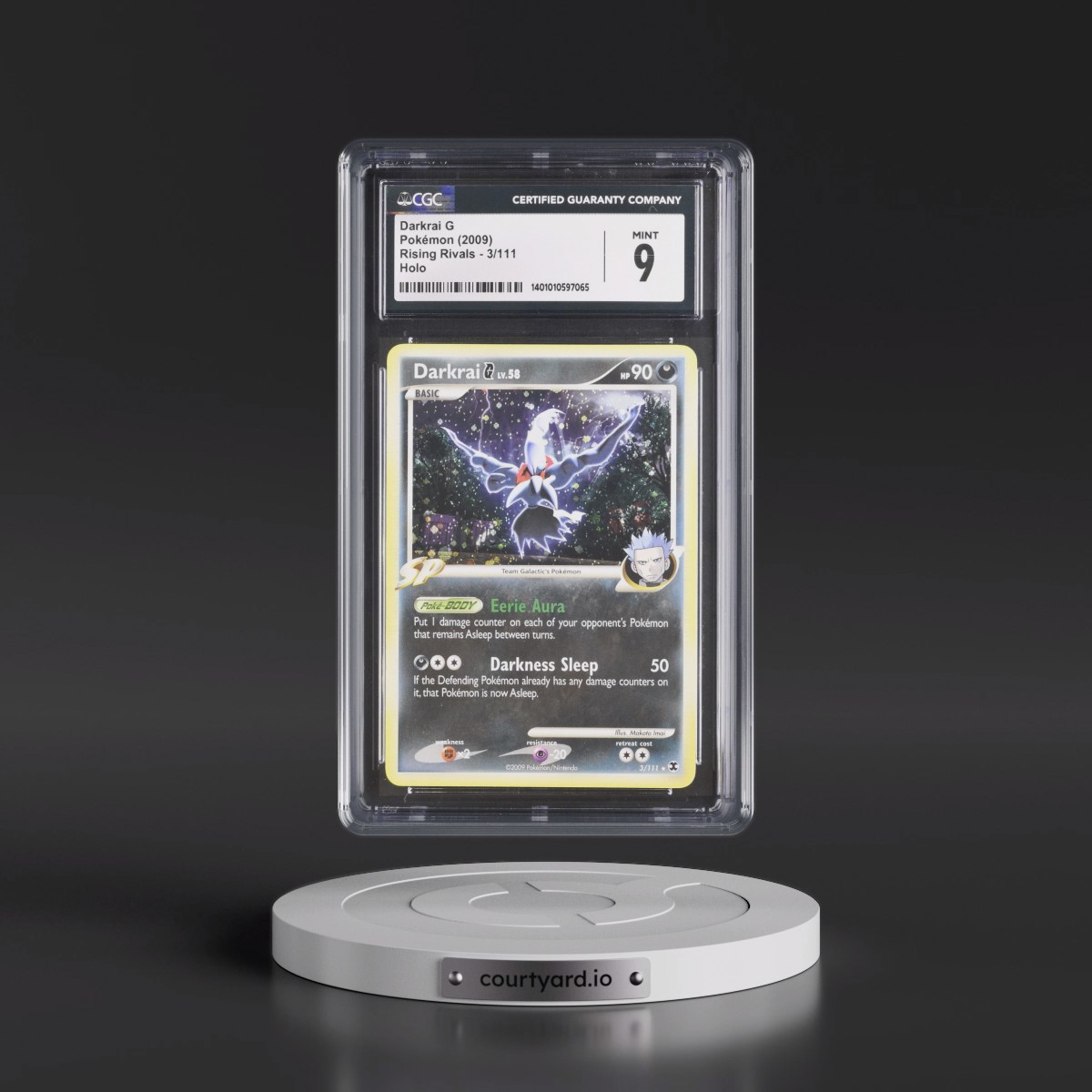 2009 Pokémon Platinum Rising Rivals #3 Darkrai G - Holo (CGC 9 MINT)