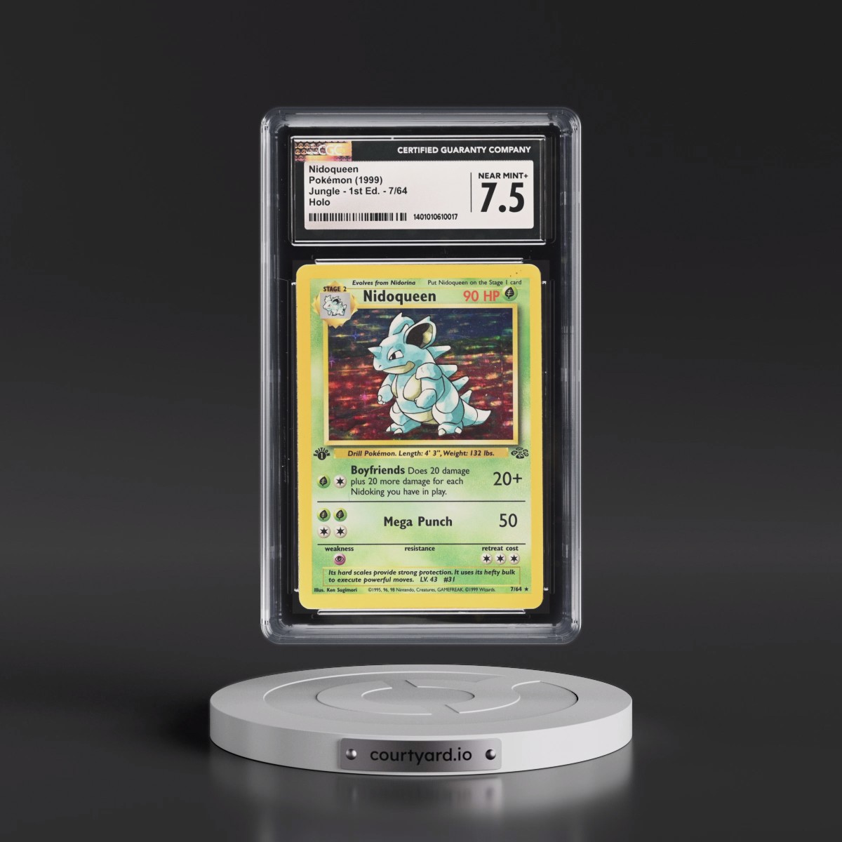 1999 Jungle #7/64 Nidoqueen - 1st Edition Holo (CGC 7.5 NM+)