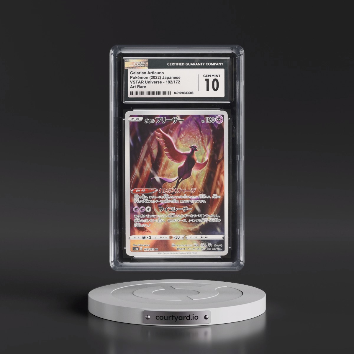 2022 VSTAR Universe #182/172 Galarian Articuno - Art Rare Holo (CGC 10 GEM MINT)