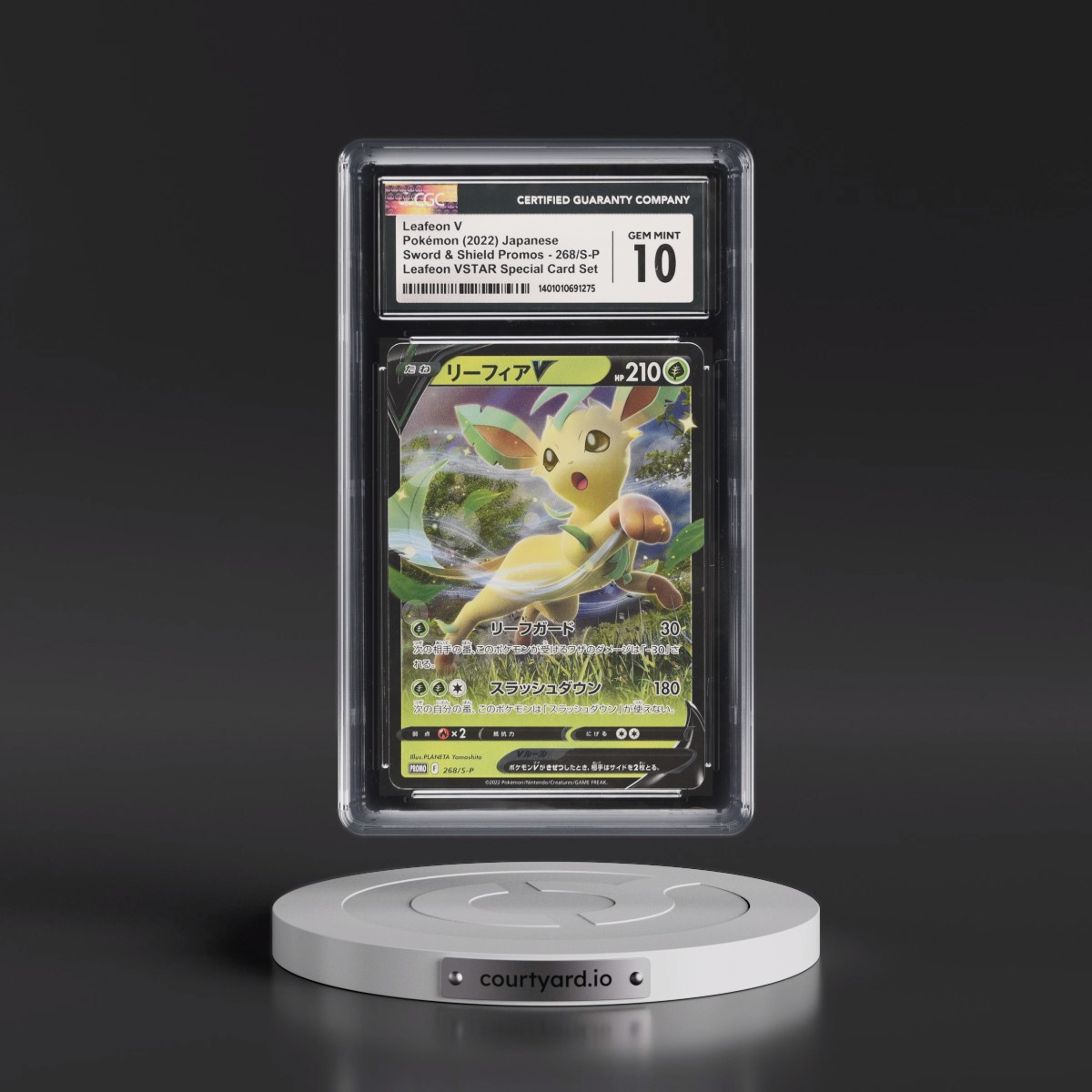 2019 Sword & Shield Promos #268/S-P Leafeon V - Holo Leafeon VSTAR Special Card Set (CGC 10 GEM MINT)