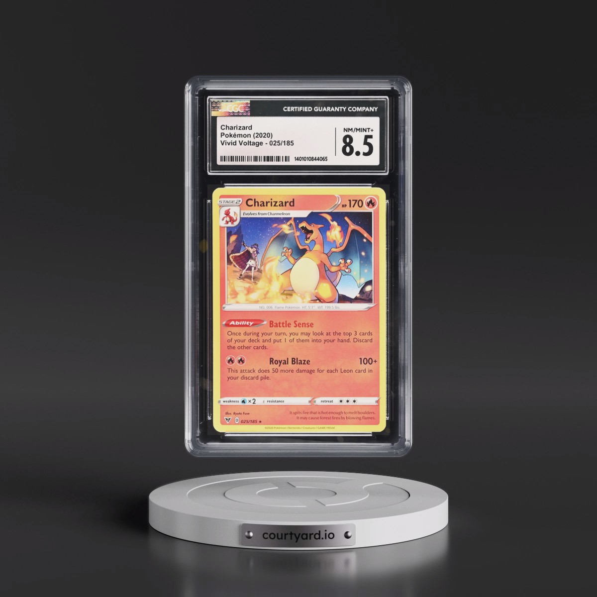 2020 Vivid Voltage #025/185 Charizard (CGC 8.5 NM-MT+)