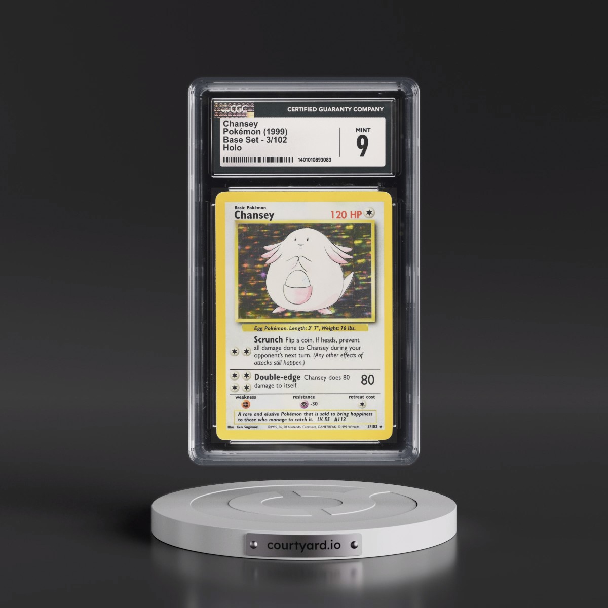 1999 Base Set #3/102 Chansey - Holo (CGC 9 MINT)