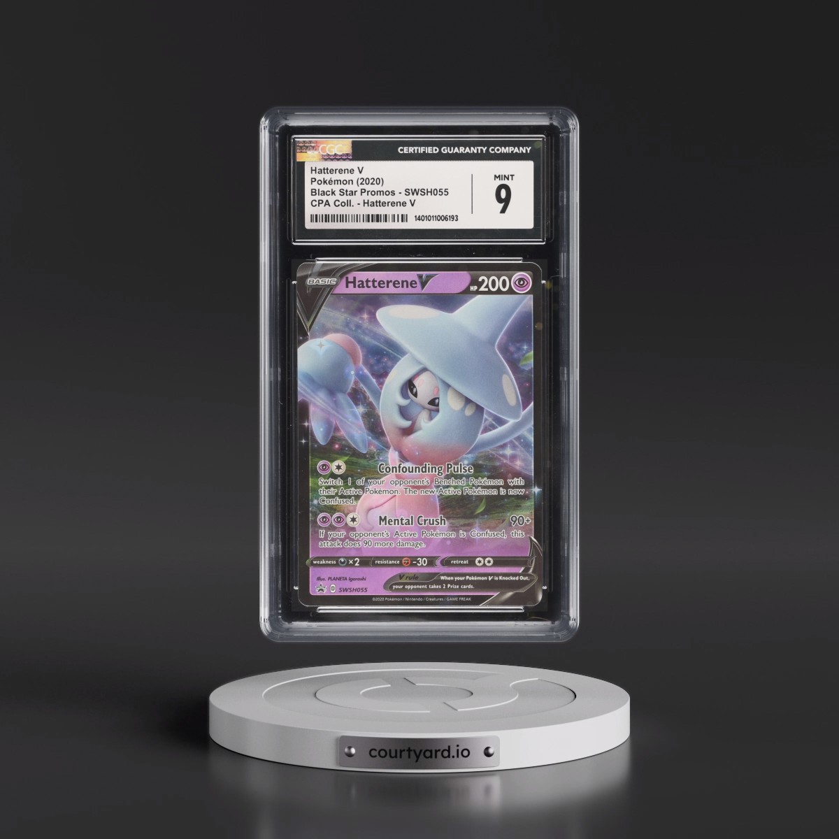 2017 Black Star Promos - Sword & Shield #SWSH055 Hatterene V - Holo Champion's Path Coll. - Hatterene V (CGC 9 MINT)