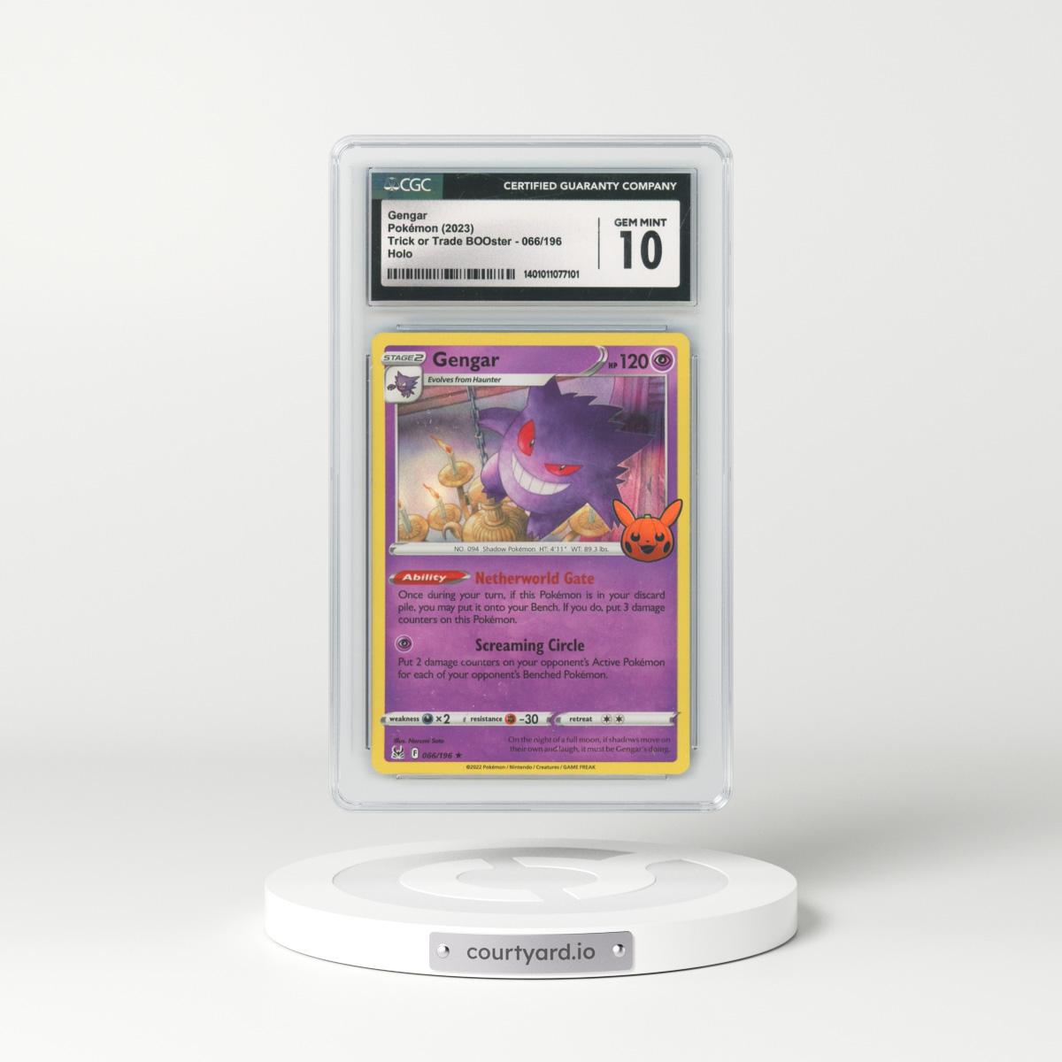 2023 Trick or Trade BOOster (2023) #066/196 Gengar - Holo (CGC 10 GEM MINT)