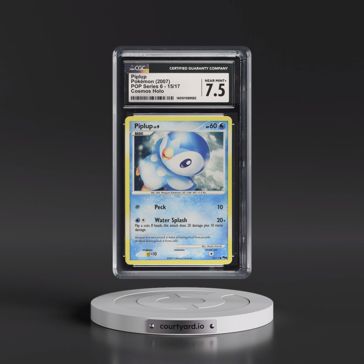 2007 POP Series 6 #15/17 Piplup - Cosmos Holo Starter Blisters (CGC 7.5 NM+)