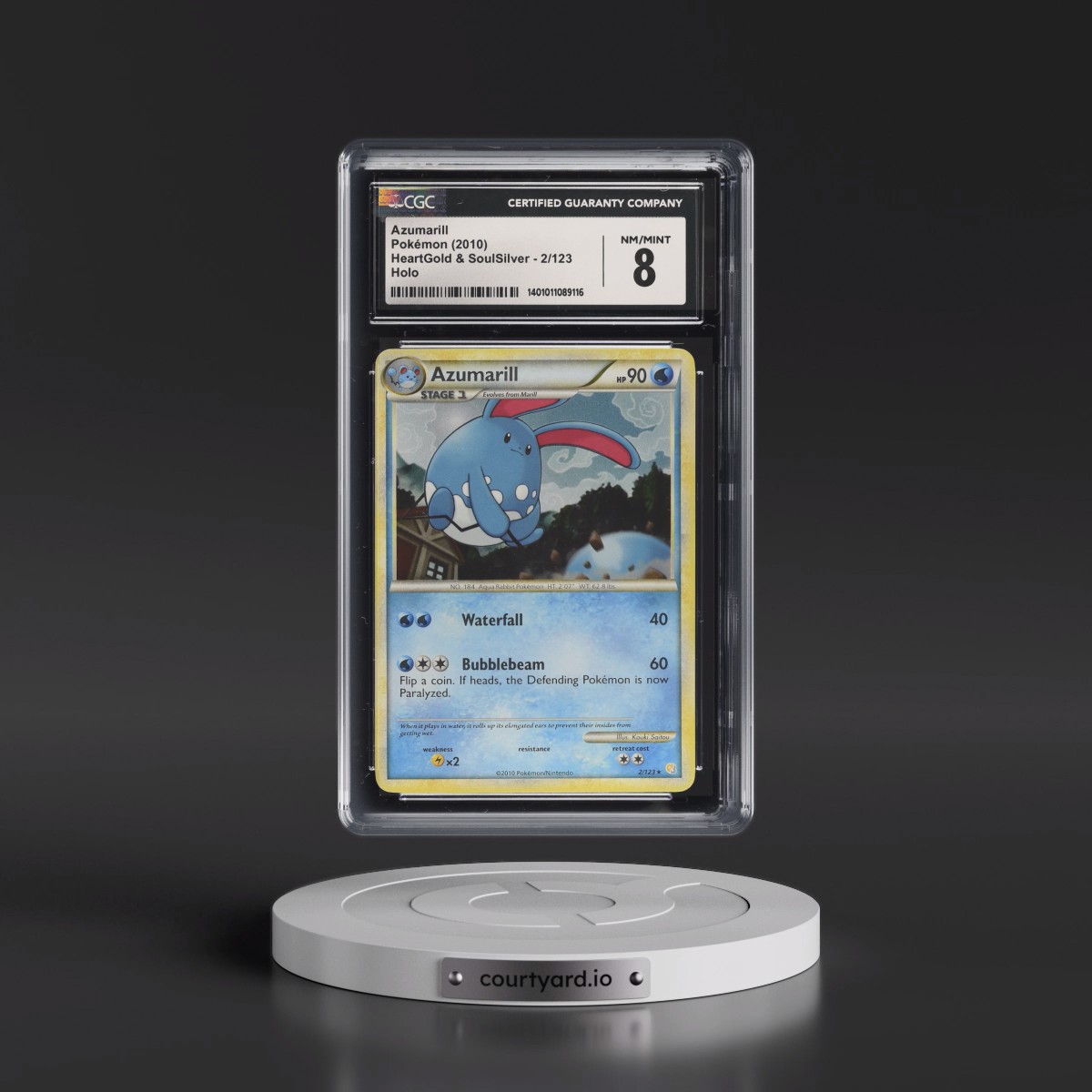 2010 HeartGold & SoulSilver #2/123 Azumarill - Holo (CGC 8 NM-MT)