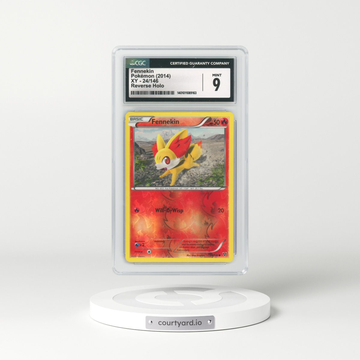 2014 XY #24 Fennekin - Holo (CGC 9 MINT)