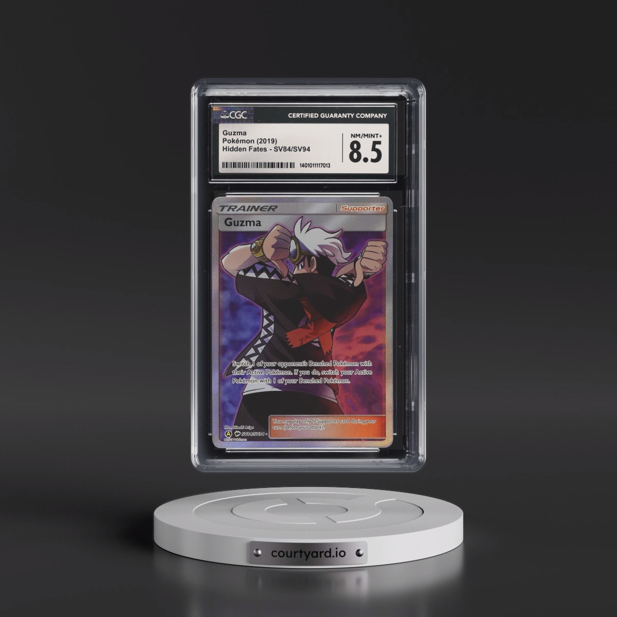 2019 Hidden Fates #SV84/SV94 Guzma - Shiny Vault Holo (CGC 8.5 NM-MT+)