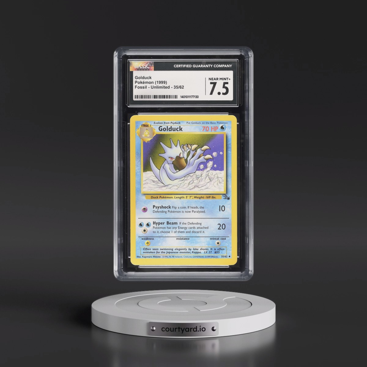 1999 Fossil #35/62 Golduck (CGC 7.5 NM+)