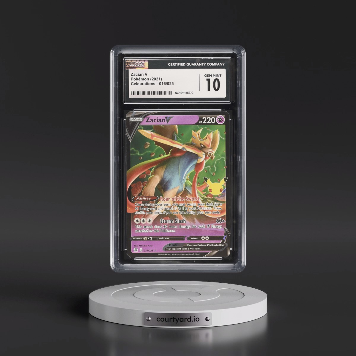 2021 Celebrations #016/025 Zacian V - Holo (CGC 10 GEM MINT)