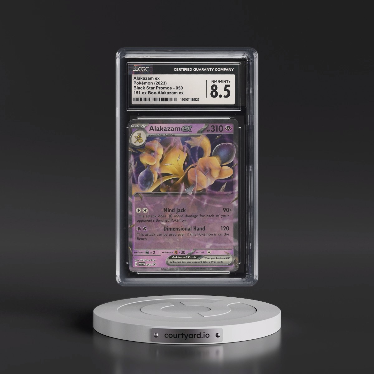 2023 Black Star Promos - Scarlet & Violet SVP EN #050 Alakazam ex - 151 Alakazam ex Collection (Holo) (CGC 8.5 NM-MT+)