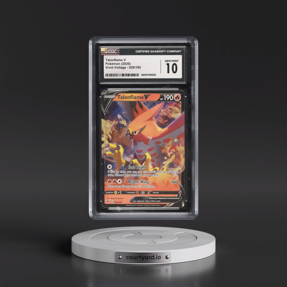 2020 Vivid Voltage #029/185 Talonflame V - Holo (CGC 10 GEM MINT)